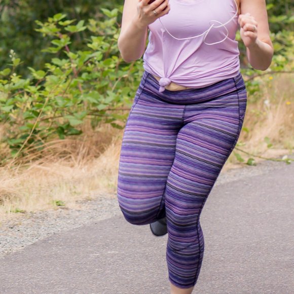 Lululemon Pace Rival Crop Space Dye Twist Violet Sz 8 - Picture 3 of 15